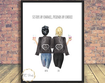 Cadeau soeur | Impression soeur | Impression Meilleur ami | Impression familiale | Cadeau meilleur ami | Cadeau personnalisé pour soeur | Cadeau meilleur ami | Impression BFF | Sœurs