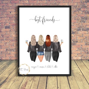 Best Friend Print | Friend Print | Sister Gift | Best Friend Gift | Personalised Best Friend Gift | Bestie | BFF Gift | BFF Print