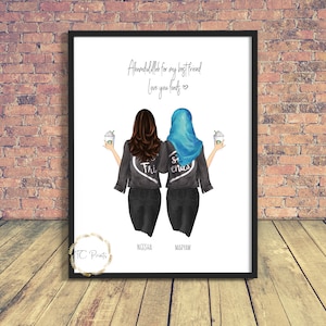 Bestie Gift | Muslim Gift | Best Friend Print | Sister Print | Family Print | Best Friend Gift | Personalised Gift | BFF Gift | BFF Print |