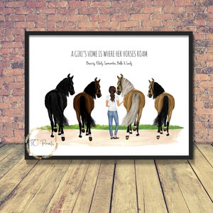 Me and my Horses | Personalised Horse Gift | Friend Gift | Family Pets | Horse Print | Horse lover | Family Gift | Horse love | Horse Print