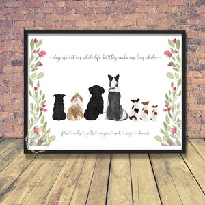 My Pet Portrait | Pet Lovers | Pet Portrait | Dog Lover | Pet Family Print | Cat lover | Family Gift | Family love | Friend Print