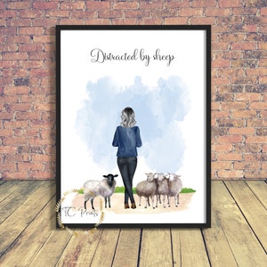 Me and my sheep | Personalised Sheep Gift | Friend Gift | Friendship | Sheep Print | Sheep Portrait | Farm Animal Lover | Sheep love