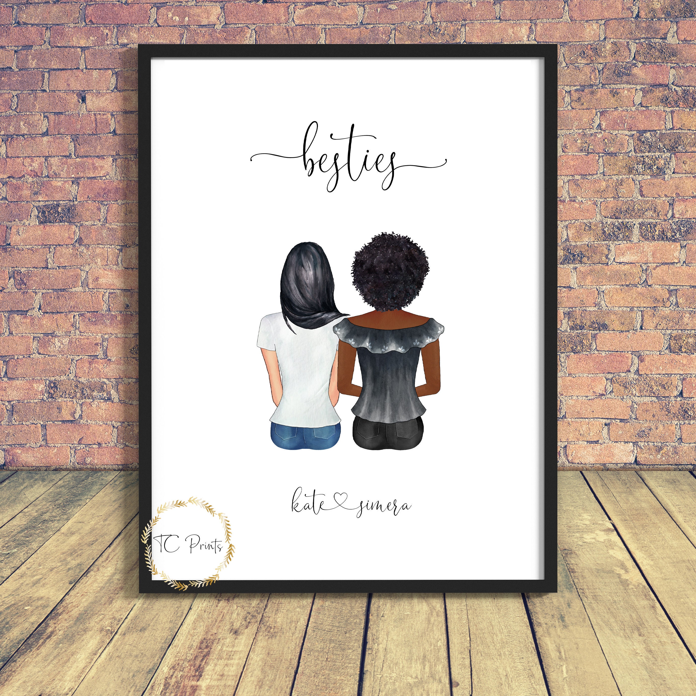 Best Friend Gifts Personalized Gift for Her Best Friend Print Sister Gift  Friendship Gift for Women Best Friend Birthday Gifts 