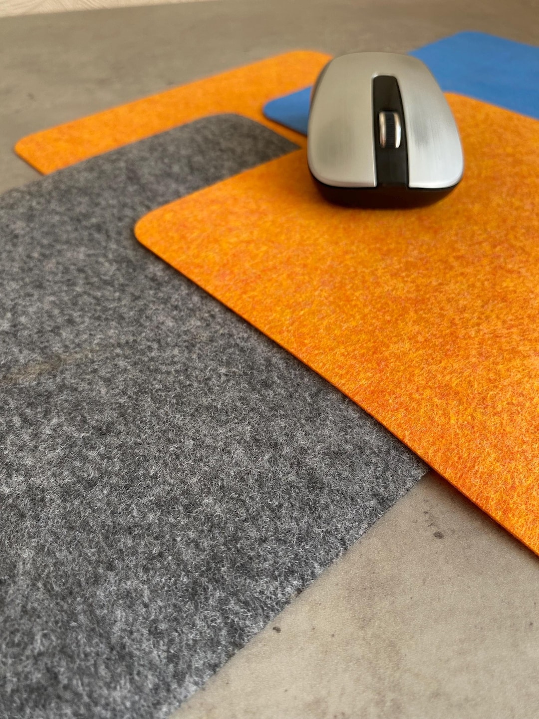 Minimalist Rectangular Mouse Pad With Rounded Edges, Felt Desk Pad ...