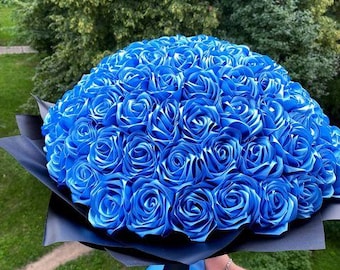 Handmade Ribbon Rose Bouquet: Eternal Flower Arrangement - Etsy