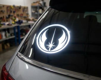 REFLECTIVE Jedi Order Vinyl Sticker 55+ colors for Cars Laptops Decal Sticker