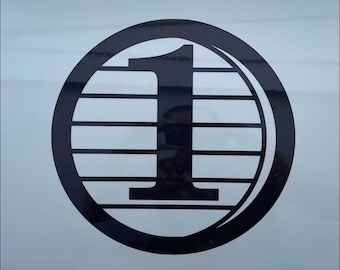 Thousand Sunny Docking System Numbers Vinyl Decal Sticker REFLECTIVE / Holographic Glitter / Oil Slick