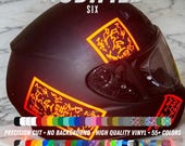anime motorcycle helmet wrap Reflective Paper Bomb Motorcycle Helmet Decal | Ninja Anime Vinyl Sticker |  Car | Holographic Oil Slick Opal | 55+ Colors