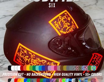 Reflective Paper Bomb Motorcycle Helmet Decal | Ninja Anime Vinyl Sticker | Car | Holographic Oil Slick Opal | 55+ Colors