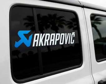 Reflective Inspired Customizable Sticker Racing Exhaust Logo Decal 55+ Colors Holographic Glitter - Weatherproof Vinyl