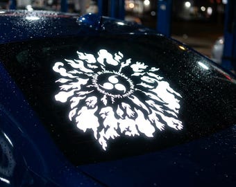 Curse Mark Seal  Chakra REFLECTIVE / Holographic Glitter / Oilslick Vinyl Decal Sticker
