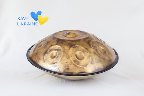 Handpan D Kurd 9 Notes 440/432 Hz, Nitrided Steel, Soft Bag 