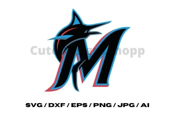 Miami Marlins Logo svg png jpg dxf ai eps / Cricut | Etsy