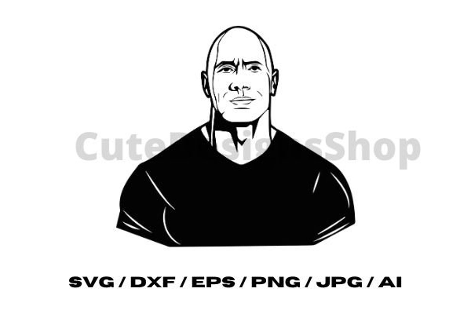 Dwayne Johnson The Rock svg png jpg dxf ai eps / Cricut | Etsy