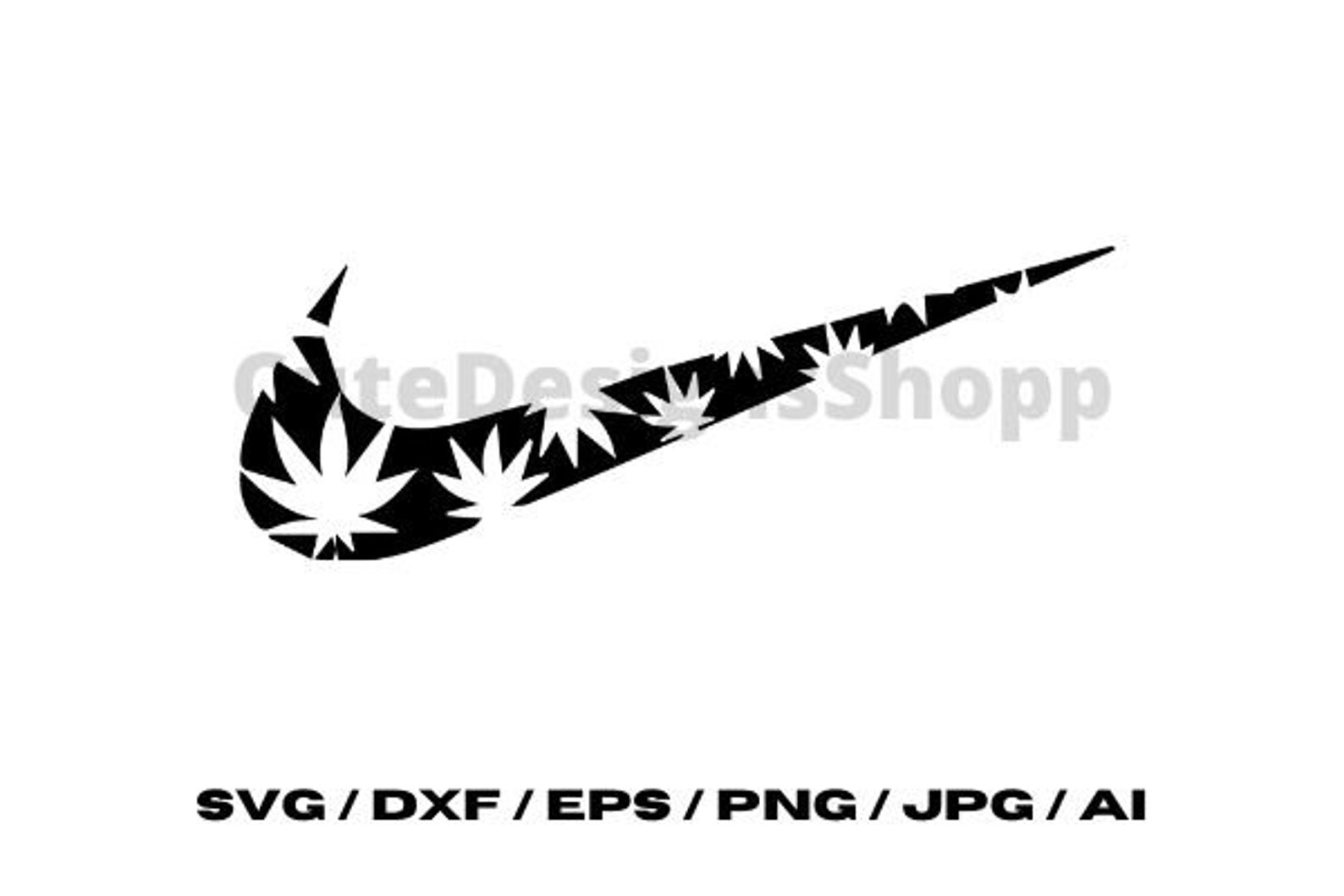 Weed Nike Logo svg png jpg dxf ai eps / Cricut Machine / | Etsy