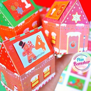 4 Printable boxes for Christmas - advent calendar and ornaments