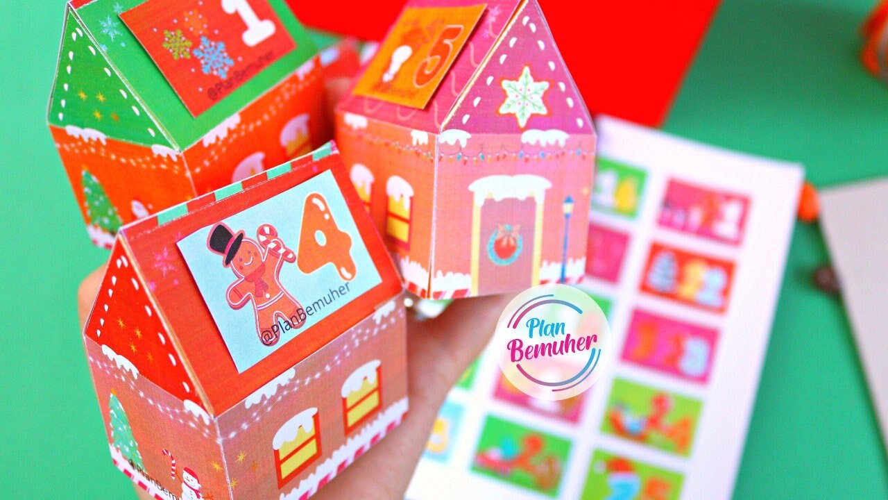 4 Printable boxes for Christmas - advent calendar and ornaments