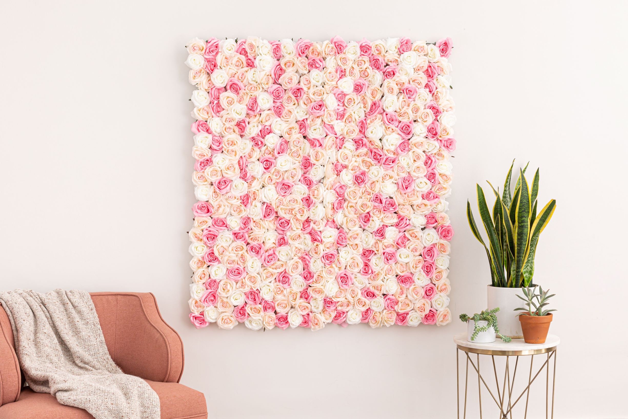 Flower Wall 3D Pink Flower Wall Panel Wedding Decor Floral Etsy