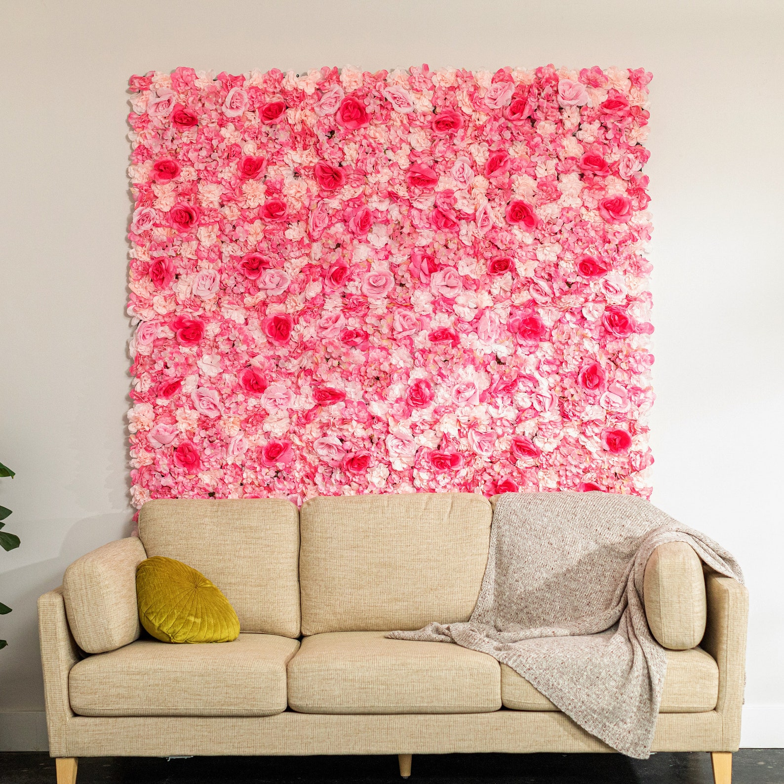 Flowers Wall Panel 3D Pink Flower Wall Decor Wedding Etsy