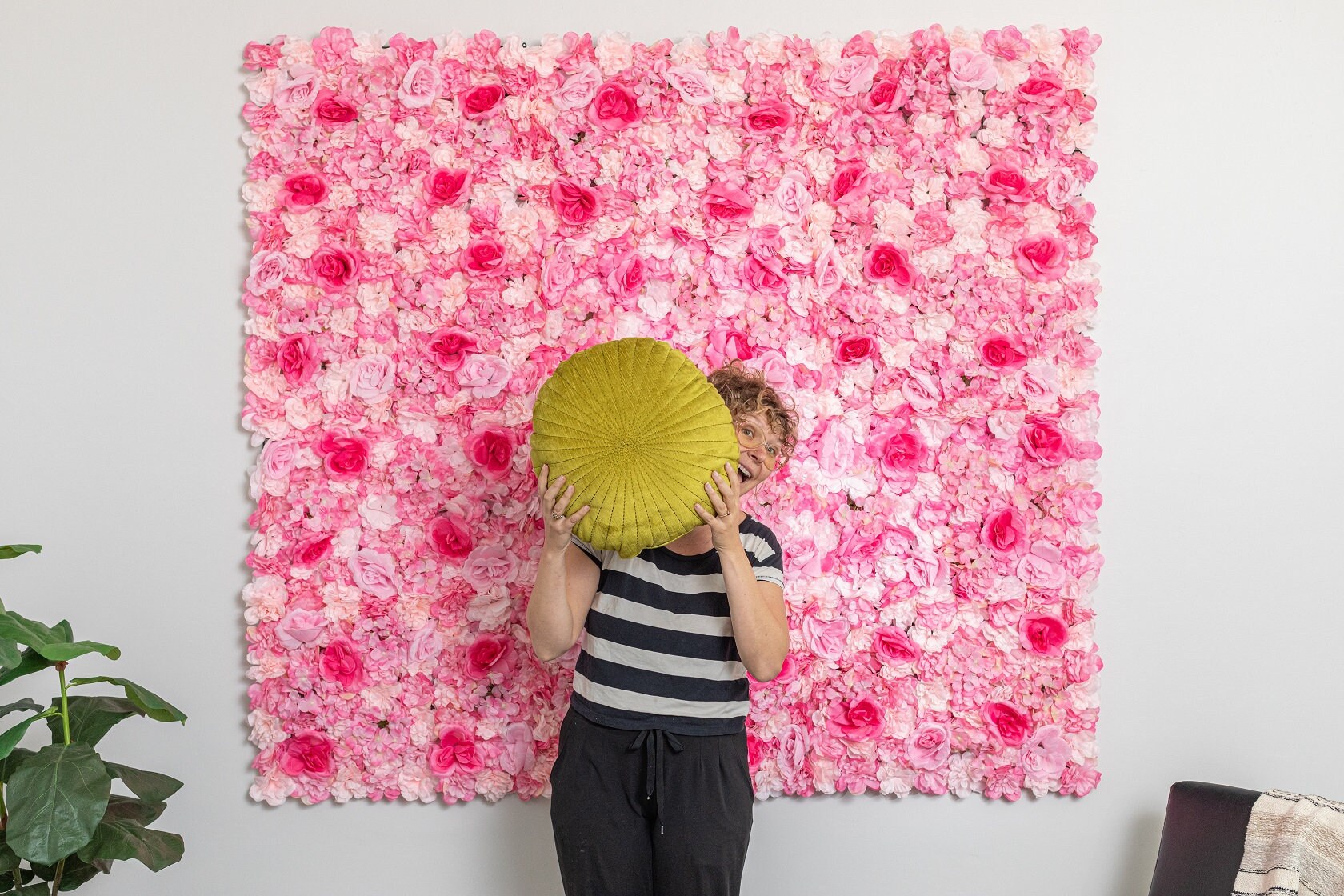 Flowers Wall Panel 3D Pink Flower Wall Decor Wedding Etsy