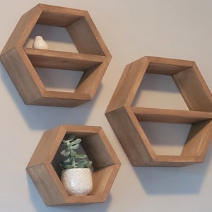 Hexagon Shelves | Honeycomb Shelves | Floating Shelves | Bedroom | Living Room | Wall Decor | Wall Art | Geometric Shelf