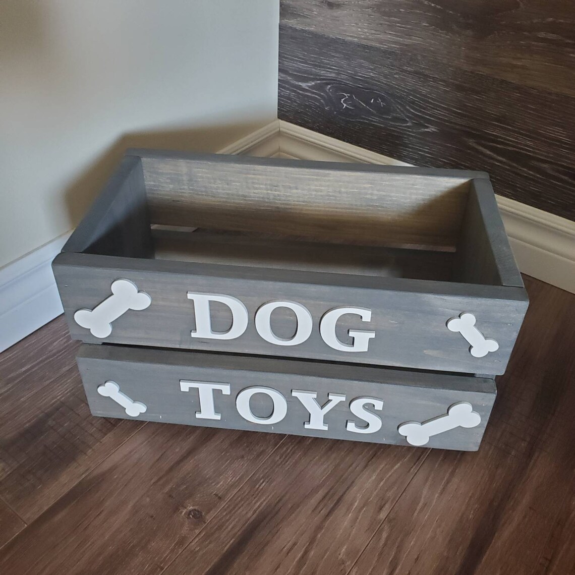 Large Wooden Dog Toy Box Dog Box Dog Toy Crate Pet Toy Etsy