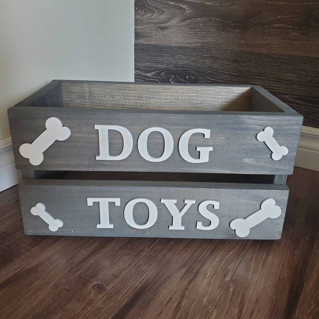 Wooden Dog Toy Box Dog Box Dog Toy Crate Pet Toy Box Pet Storage Pet