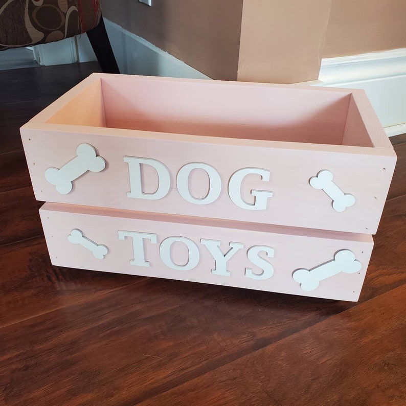Wooden Dog Toy Box Dog Box Dog Toy Crate Pet Toy Box Pet Storage Pet Accessories image 7