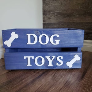 Wooden Dog Toy Box Dog Box Dog Toy Crate Pet Toy Box Pet Storage Pet Accessories image 4