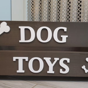 Wooden Dog Toy Box Dog Box Dog Toy Crate Pet Toy Box Pet Storage Pet Accessories image 5