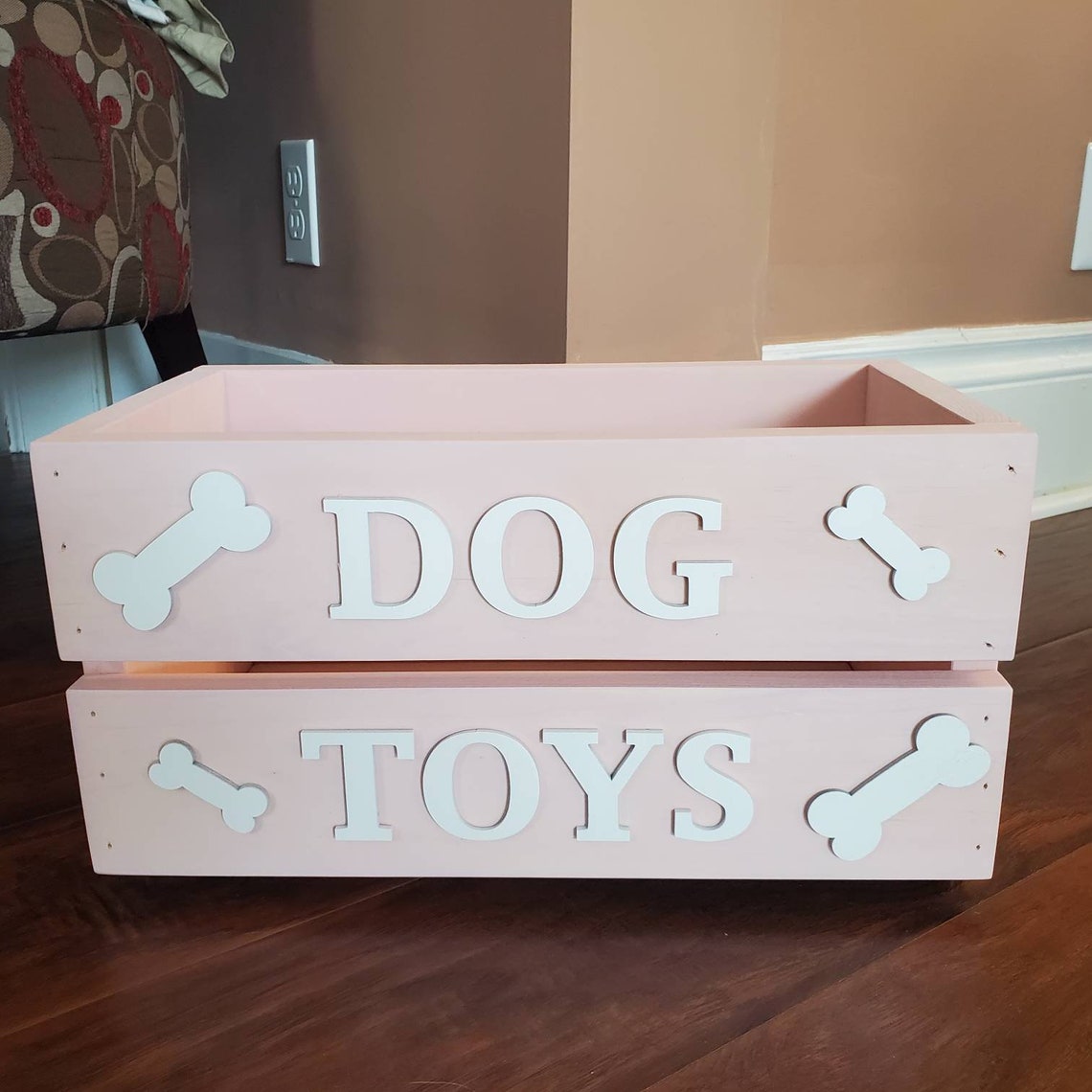 Large Wooden Dog Toy Box Dog Box Dog Toy Crate Pet Toy Etsy