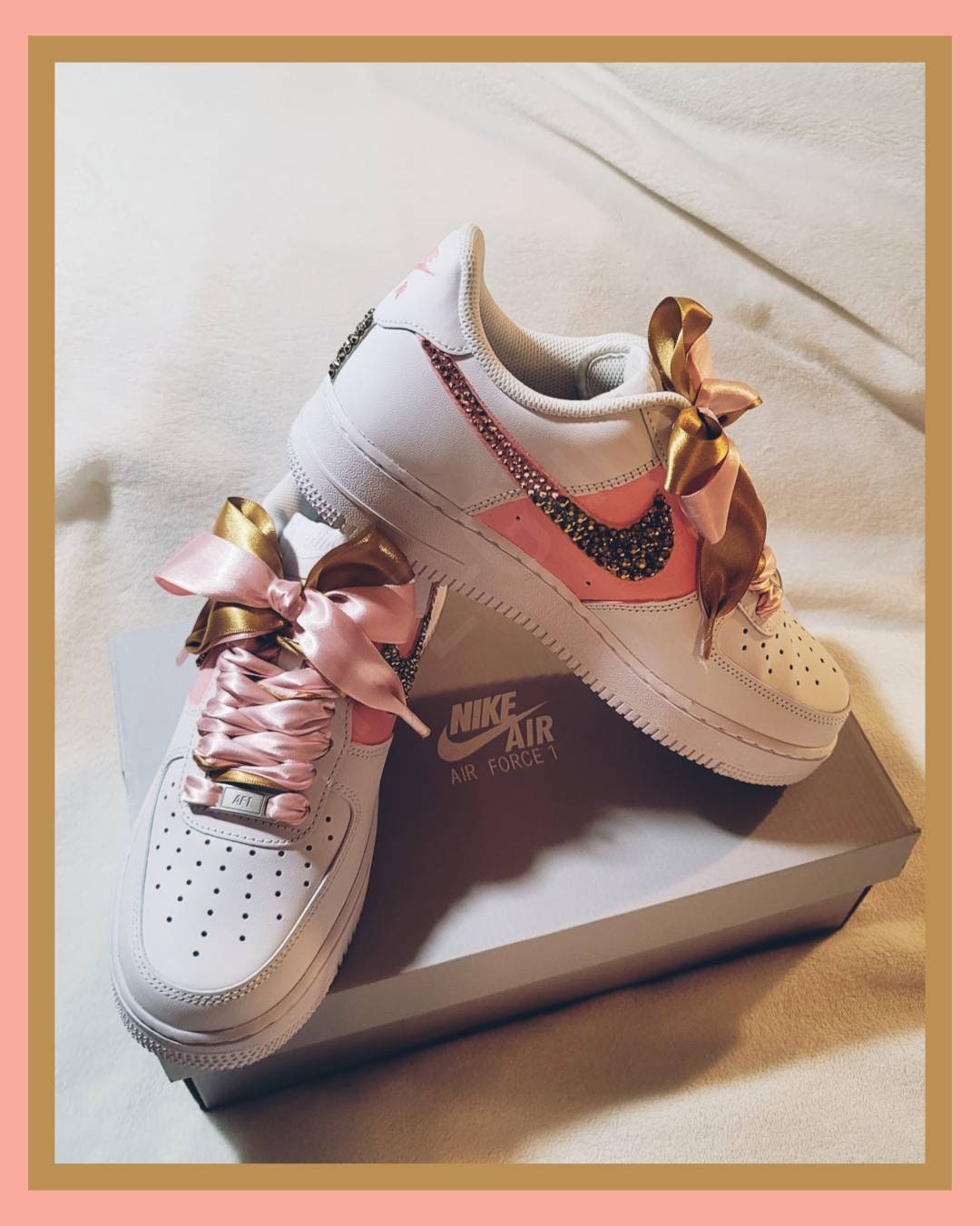 nike air force pink and yellow