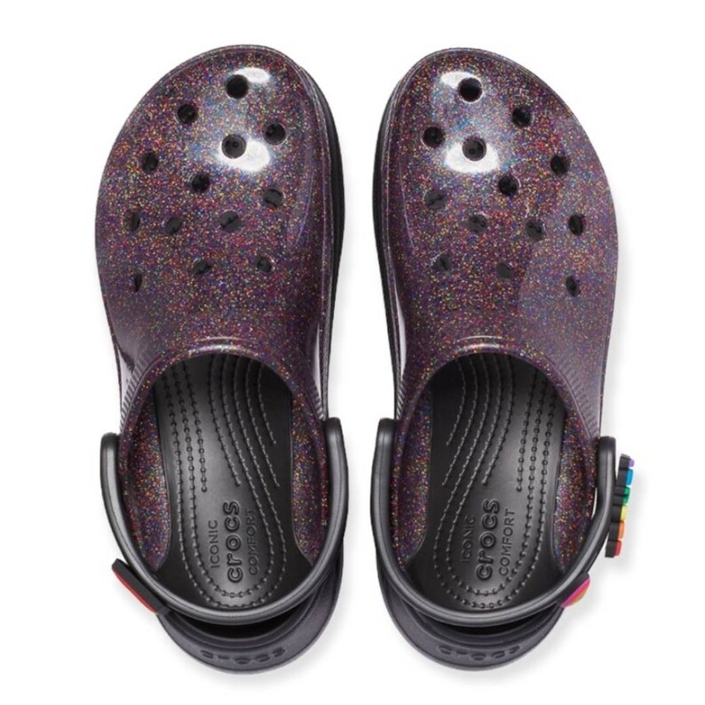 Pride Crocs, Unisex Size 9 Women/ 7 Mens, Black, Rainbow Transparent - Etsy