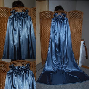 220 x 140 cm XXL sac de couchage en satin sac en satin brillant satin bleu gris long brillant soyeux Satinlover Nylonlover immédiatement disponible sac câlin