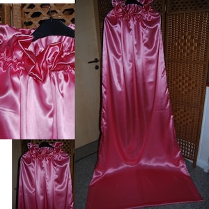 XXL Satin Schlafsack Satinsack Glanzsatin rosa pink lang glänzend seidig edel, Satinlover Nylonlover sofort lieferbar versandbereit