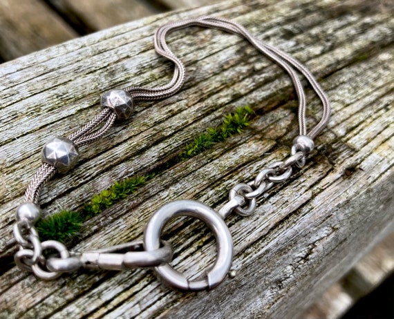 Antique Edwardian Albertina Bracelet Silver