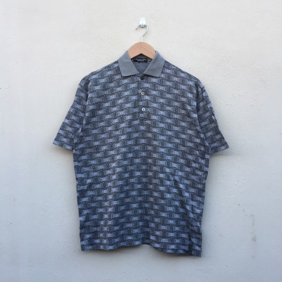 Rare !!! Vintage Christian Dior Fullprint Polo shi
