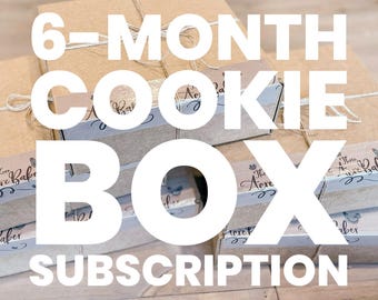 6-Month Cookie Box Subscription: Assorted Gourmet Cookies