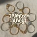 three random rings wire wrapped indie ring set