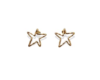 Gold Celeste Hammered Textured Earrings