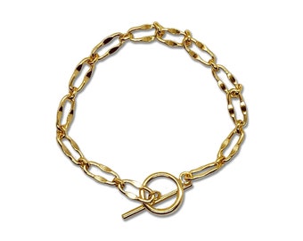 Linked Gold Plated Sterling Silver Bracelets