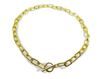 Linked Gold Plated Necklace