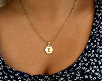 Mother of Pearl Letter Necklace