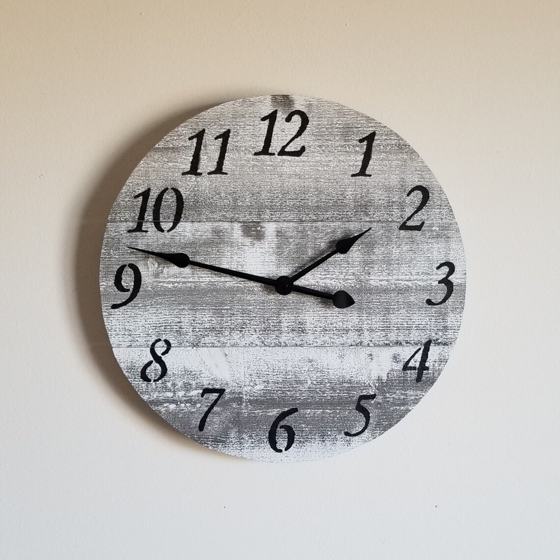 Rustic Shiplap Clock Etsy