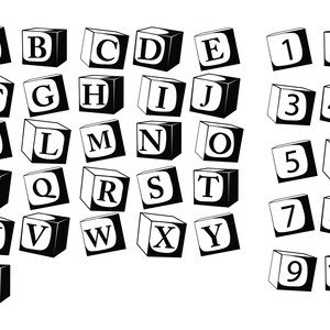 Buy 4 Get 50 Off 36 Digital Alphabet Blocks Clipart Baby Etsy