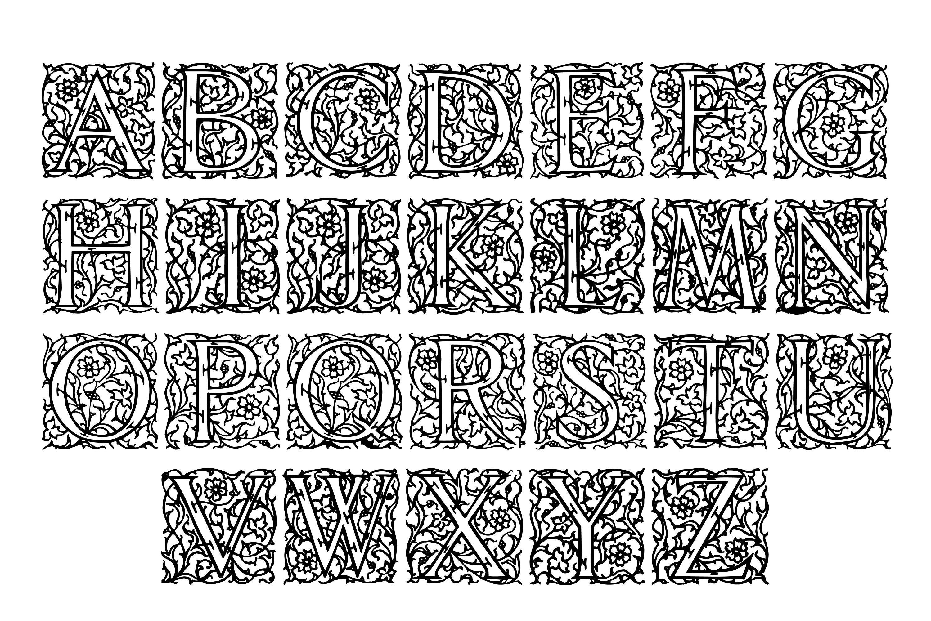 ORNAMENTAL FONT Svg Letters Svg for Cricut Ornamental Etsy