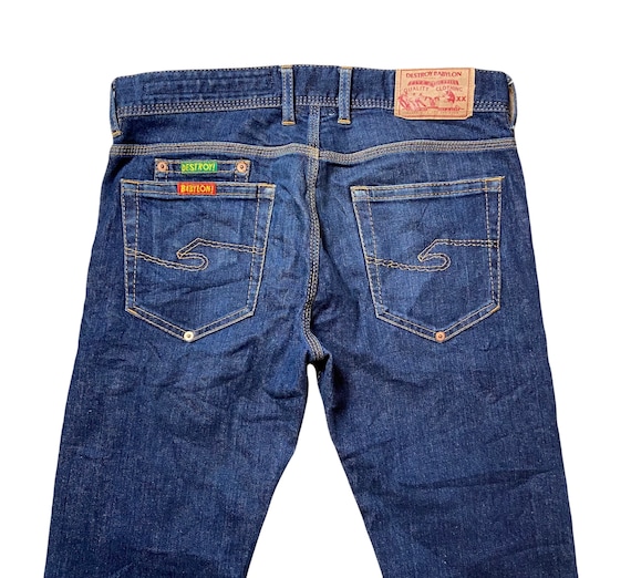 50 Duppies Destroy Babylon Japanese Streetwear Slim Fit Denim