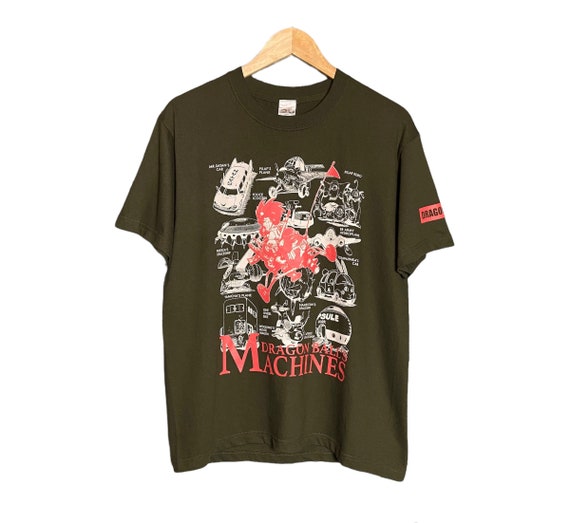 Vintage Dragon Ball Machine Japanese Anime T Shirt / Y2K Japan Cartoon Tee  