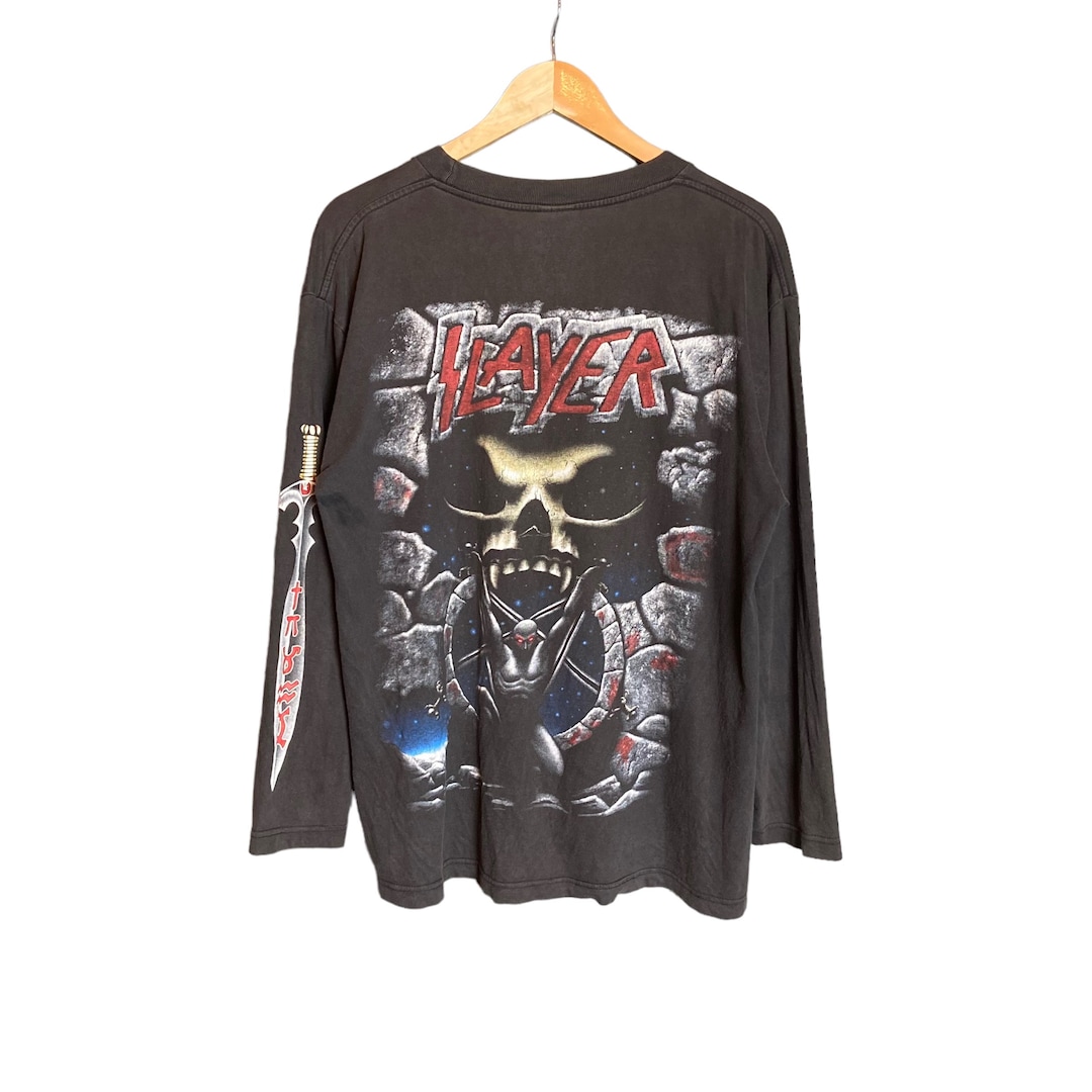 Rare Vintage 90s Slayer Live Intrusion Long Sleeve Band T Etsy