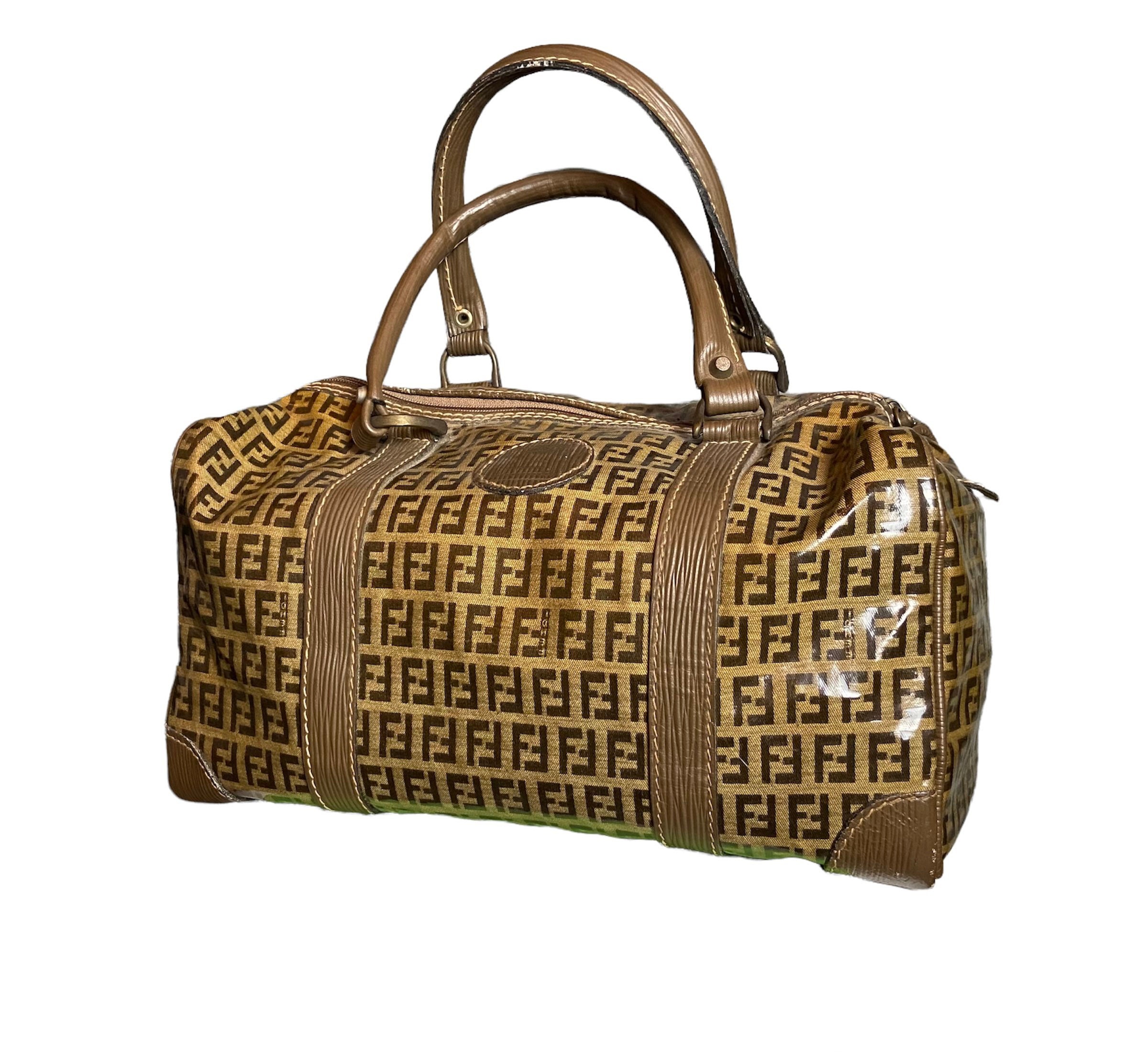 Fendi Monogram Iconic Patent Leather Duffel Speedy Bag / -  UK